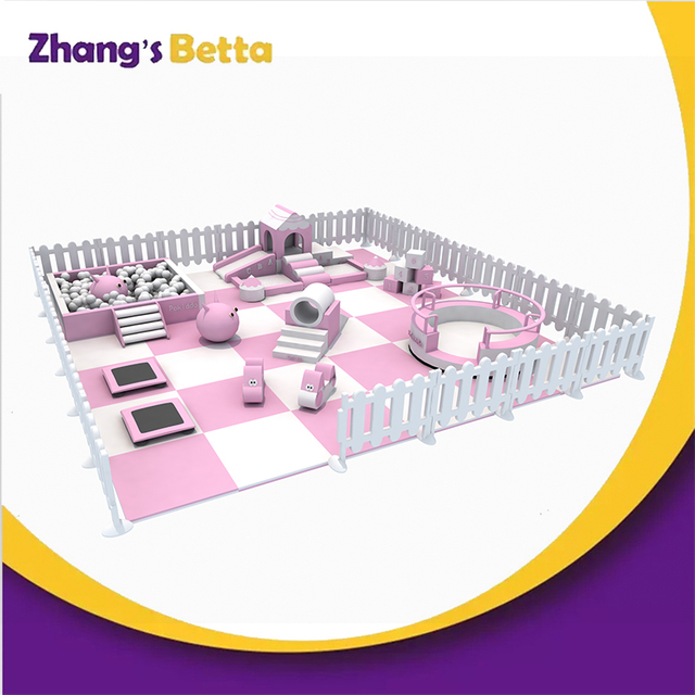 مجموعة Bettaplay اللطيفة الوردية لمعدات اللعب اللينة في الأماكن المغلقة للأطفال الصغار مجموعة لعب ناعمة للأطفال