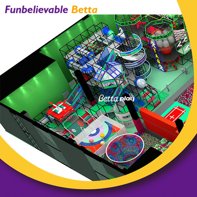 Parque de trampol&iacute;n interior comercial personalizado del equipo del parque de atracciones del servicio todo en uno de Bettaplay para los ni&ntilde;os