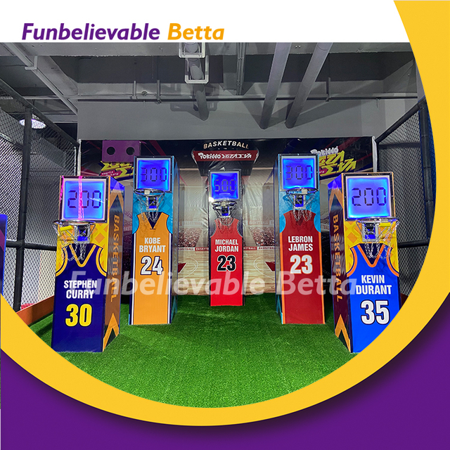 Zona de baloncesto interactiva comercial Bettaplay, juego de baloncesto para ni&ntilde;os, parque de trampolines de juego interior