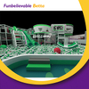 &Aacute;rea de juego de trampol&iacute;n con tobog&aacute;n Popular moderno Bettaplay, patio interior suave para ni&ntilde;os a la venta