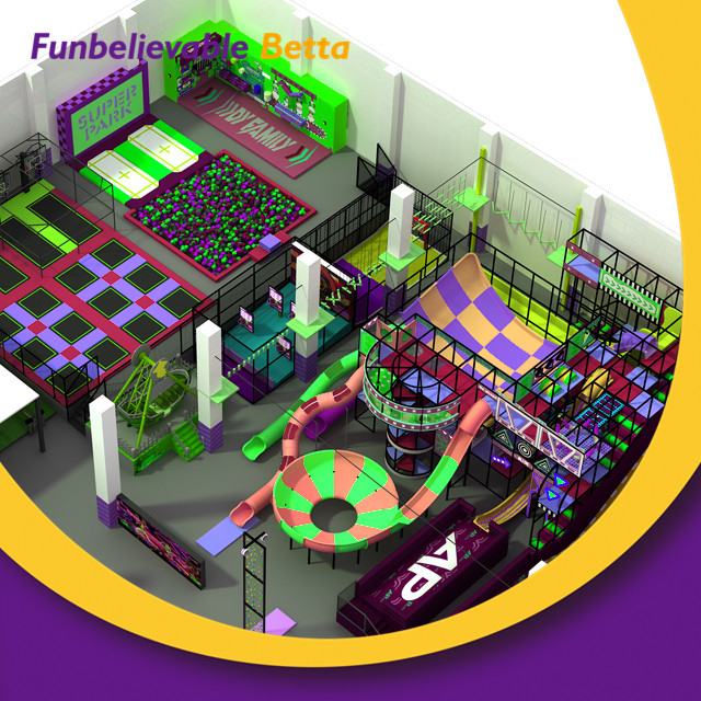 Крытая игровая площадка Soft Play площадью 1200 кв.м. для торгового центра