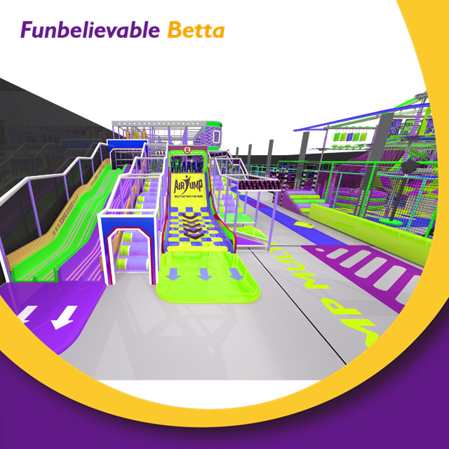 Bettaplay 4552 متر مربع تصميم مخصص للتسوق مول Adventure Park ترامبولين بارك تصنيع ملعب داخلي تجاري للأطفال