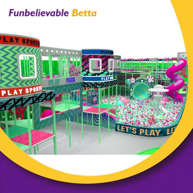Bettaplay 4552 m&sup2; Fabricant de parc d'attractions Centre de divertissement pour enfants &Eacute;quipement de jeu de balle Aire de jeux int&eacute;rieure pour enfants Soft Play