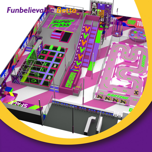 Bettaplay 2000m&sup2; comercial familiar equipo de juegos infantiles centro de entretenimiento para uso en parques de atracciones