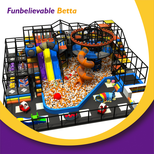 مدينة ملاهي Bettaplay داخلية بمساحة 255 مترًا مربعًا مع هيكل إطار مزدوج الطبقات، تصميم كبير لحوض سباحة كرة التسلق للعب الآمن