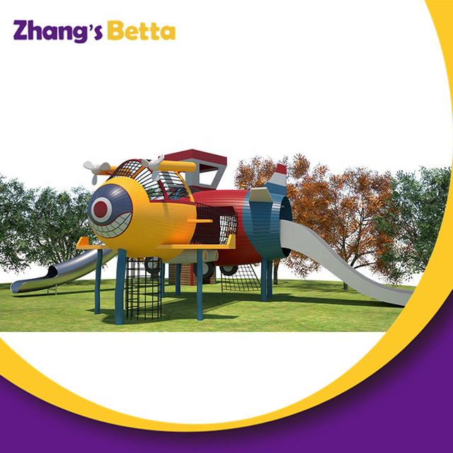 Bettaplay Outdoor Playground Airplane Wooden Playnground مع شريحة