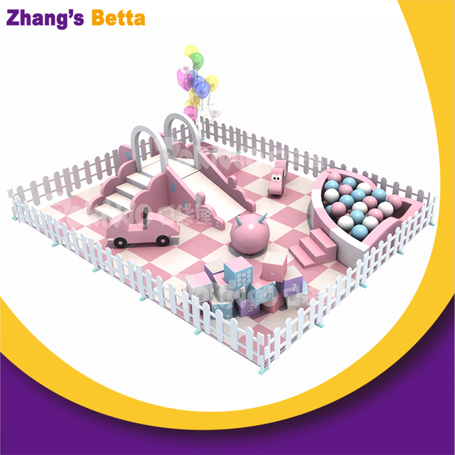 Bettaplay Soft Play Package Juego de equipo interior con tobog&aacute;n rosa para ni&ntilde;os