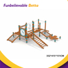 Bettaplay Ni&ntilde;os al aire libre interiores que suben el equipo de madera de la integraci&oacute;n sensorial 