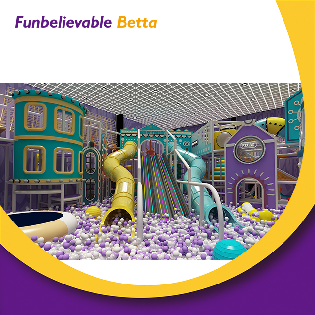 Bettaplay 1900SQM Complejo interior Gran piscina de bolas oce&aacute;nicas &Aacute;rea de etiquetas innovadora con tobog&aacute;n tipo donut