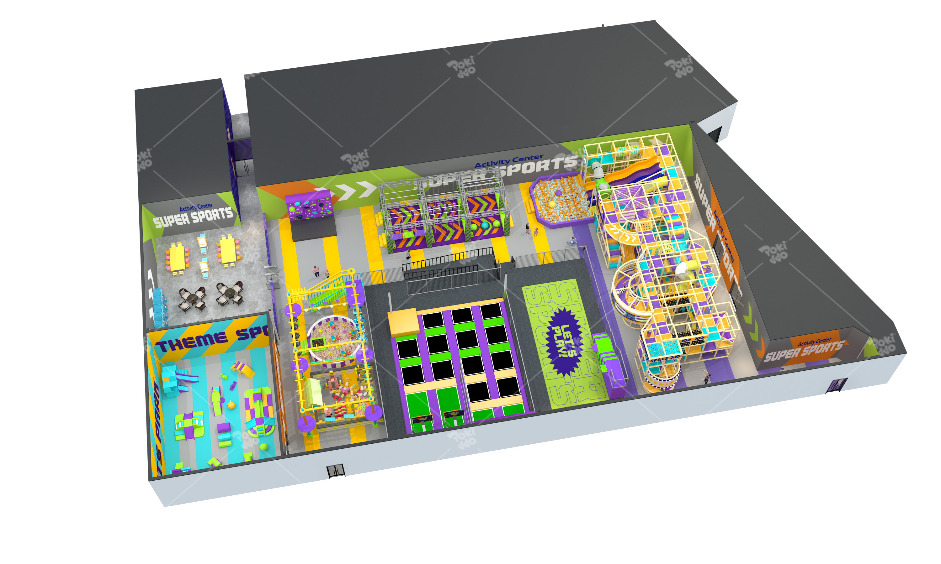  Deportes &times; Juego, &iexcl;sensaci&oacute;n integral! Pokiddo crea un centro de juegos y deportes familiar de 1000㎡ en Markham, Canad&aacute;