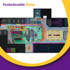 Bettaplay 3995 متر مربع ملعب داخلي كبير للأطفال متاهة النينجا داخلي للأطفال معدات ملاعب الأطفال جيدة مصنعي أرجوحة الشرائح الكبيرة