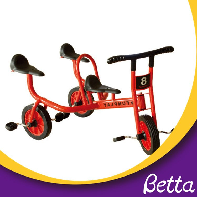 Beautiful cheap double kids three wheel bike baby kindergarten tricycle
