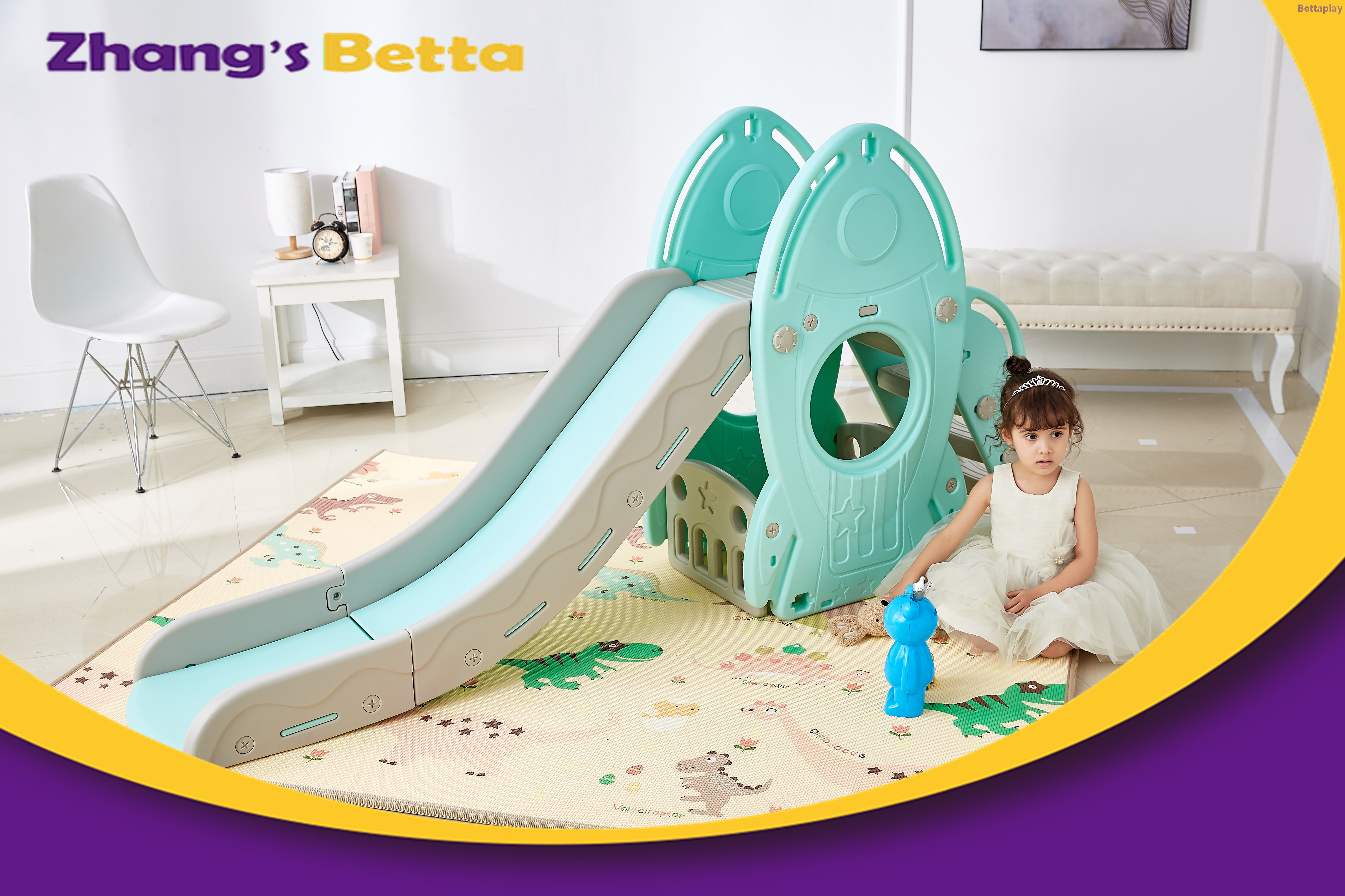  Top Sales Pastel Home Stay New Design Best Quality & Plastic Children Slide with Hoop Outdoor Playground Equipment For Own Use