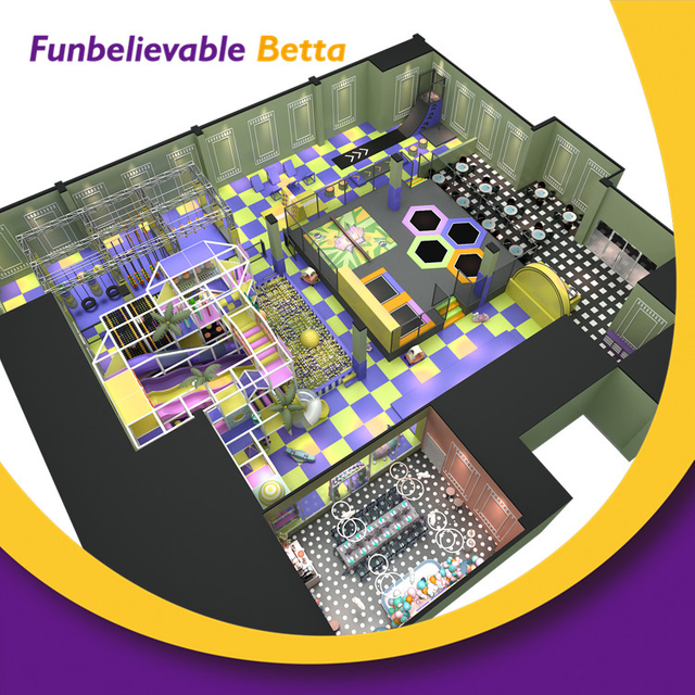 Bettaplay 750sqm معدات لعب مخصصة للأطفال، معدات لعب داخلية ناعمة للأطفال، ملعب داخلي كبير