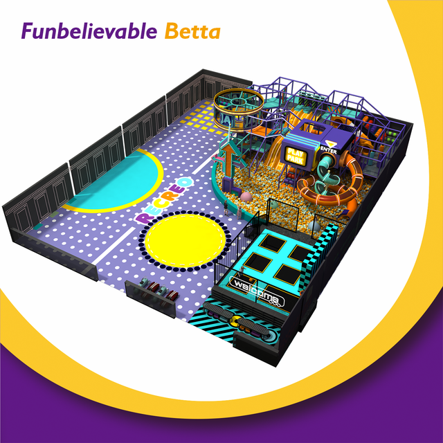 Детский игровой центр Bettaplay площадью 437 кв. м, парк развлечений Naughty Castle, крытая игровая площадка