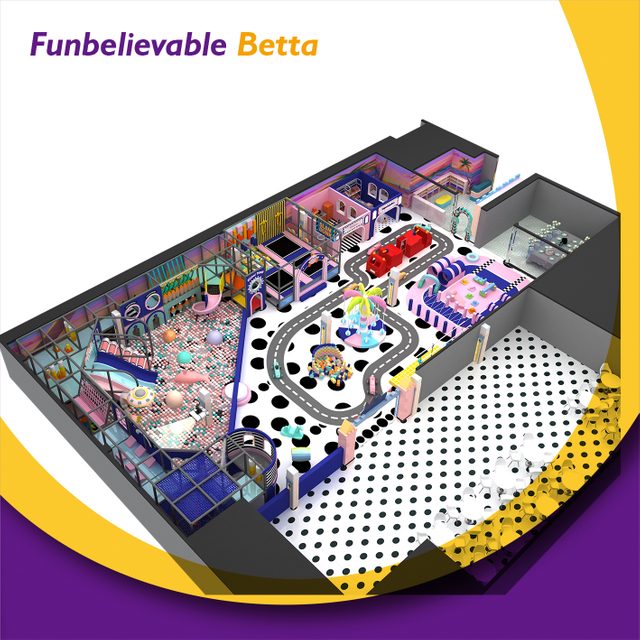 Bettaplay 500㎡ الأعمال التجارية الترامبولين والمتاهة معدات منطقة اللعب ملعب داخلي للأطفال معدات اللعب في الأماكن المغلقة