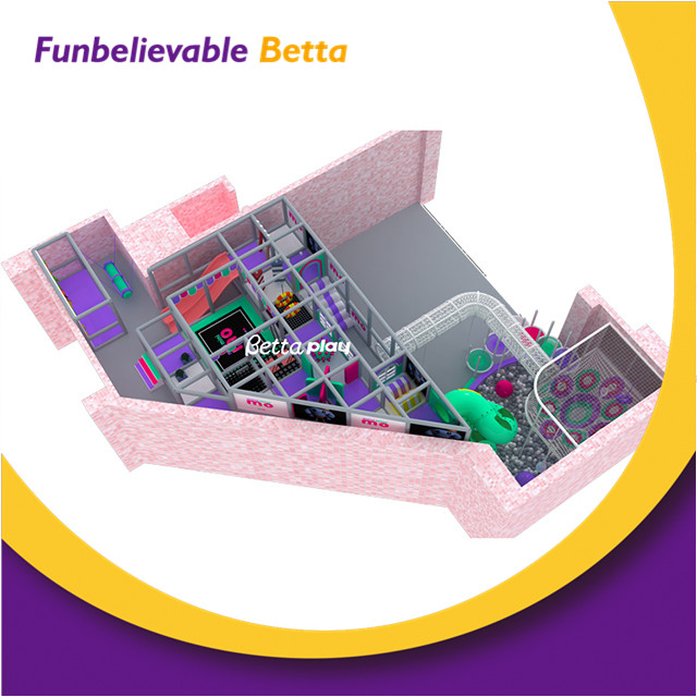 &Aacute;rea de juegos interior con tema espacial para ni&ntilde;os de alta calidad con toboganes grandes a la venta