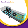 Parque de trampolines Bettaplay blue style de 300 metros cuadrados con escalada para ni&ntilde;os a la venta