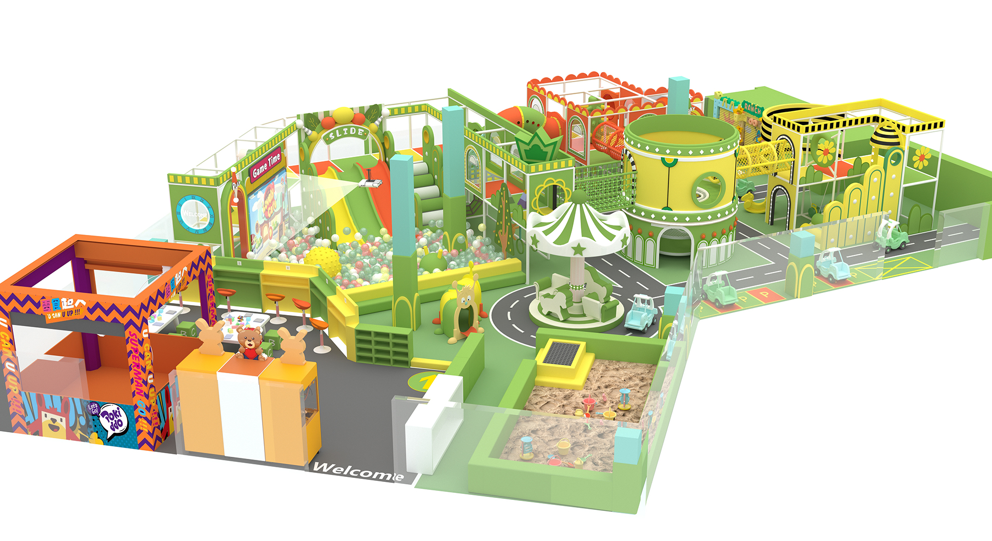 Caso de dise&ntilde;o POKIDDO: un parque infantil de 250 metros cuadrados en Longgang