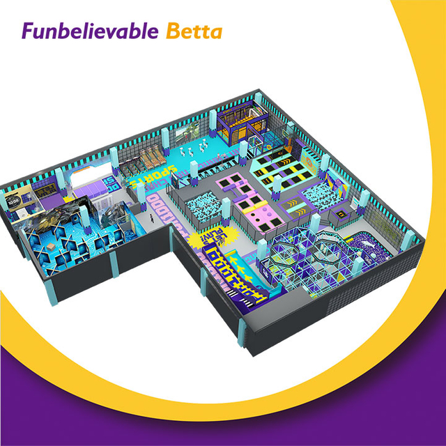 BetTaplay 1200SQM Commercial Soft Playground Indoor Playground Equipment con Trampoline Park y Donut Slide