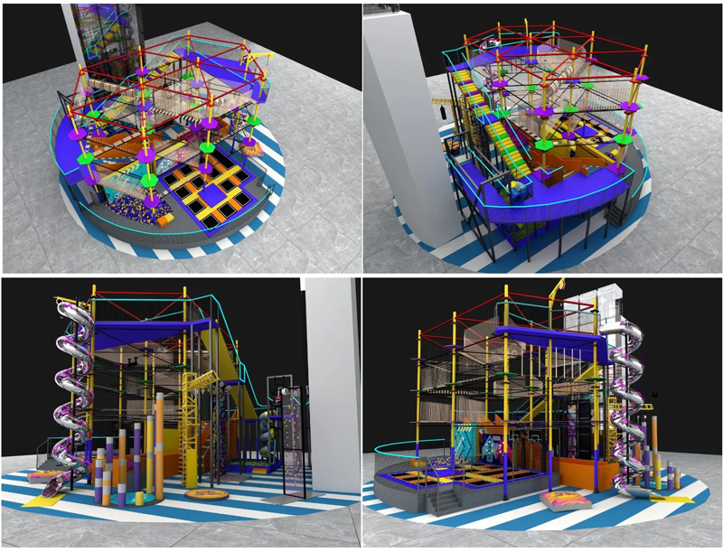 Pokiddo Vertical Park Case: Atrium Project of Fuxing Suning Plaza في Xuzhou ، Jiangsu