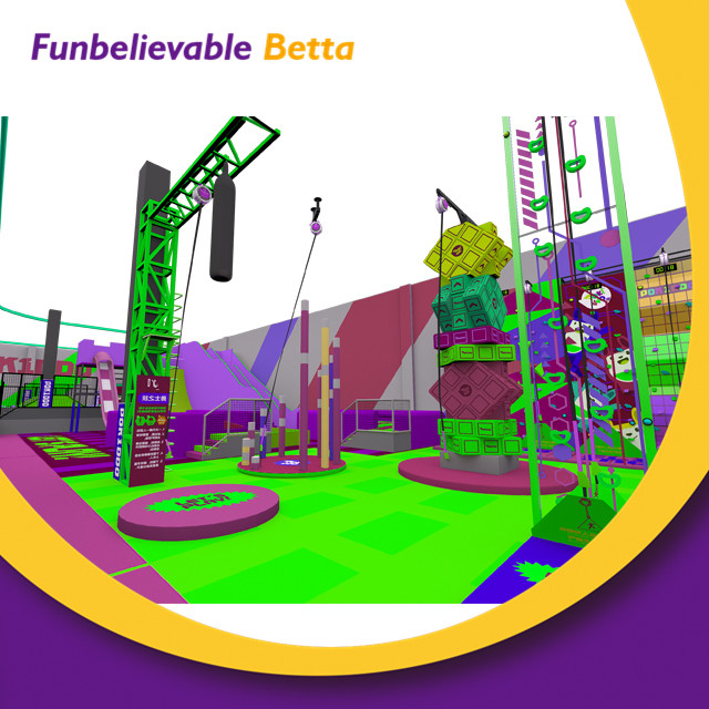 El parque comercial de la aventura de 3600 metros cuadrados modific&oacute; el equipo interior del patio para requisitos particulares de los ni&ntilde;os con el parque del trampol&iacute;n
