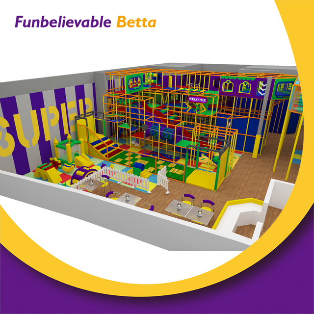 Bettaplay 370SQM Parque de escalada con red de cuerda interior lleno de fantas&iacute;a Equipo de juego suave y seguro Desbloquee una nueva dimensi&oacute;n de aventura entre padres e hijos