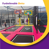 ترامبولين داخلي وملعب ناعم كومبو تصميم جديد مخصص للاستخدام التجاري لمنتزه الترفيه العائلي ومركز التسوق