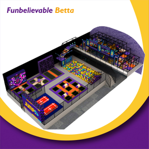 Bettaplay 310㎡ крытая игровая площадка, батутный парк, детская зона для прыжков, парк развлечений с мягкой конструкцией игровой площадки в помещении