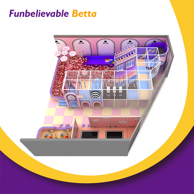 Bettaplay ملعب داخلي بمساحة 151 مترًا مربعًا، حمام سباحة على شكل أميرة حالمة، معدات ترامبولين منفصلة، ​​وظيفة التسلق