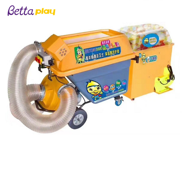 Piscina de bola y pozo de bola de océano y máquina de limpieza en seco 