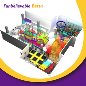 Bettaplay 500 متر مربع للأطفال مقهى مدينة الرمال ملعب ترفيهي كمية كبيرة من المعدات الداخلية ألعاب للأطفال