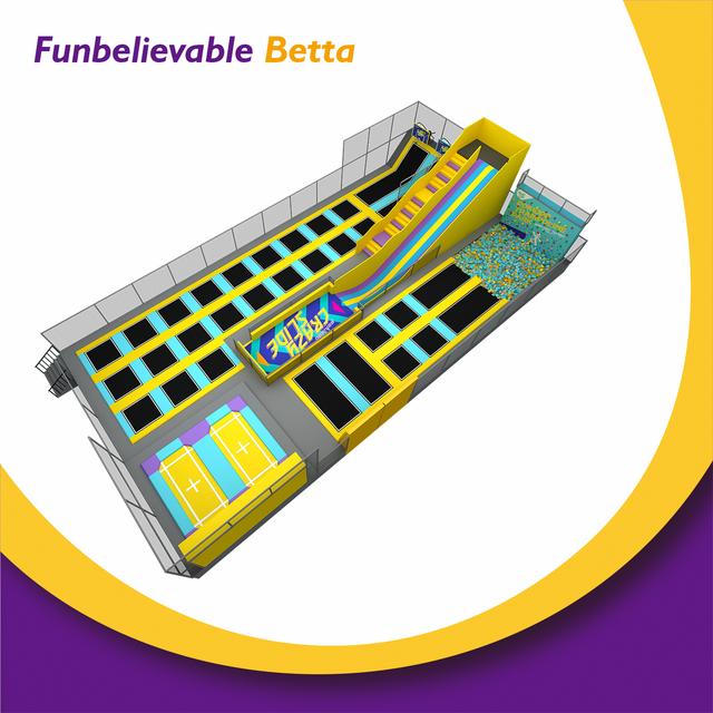 Bettaplay Parque de trampolines cubierto de 420 m&sup2; &Aacute;rea de juegos para entretenimiento familiar