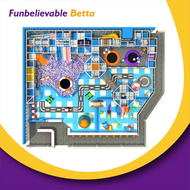 Bettaplay 500㎡ معدات منطقة اللعب ملعب داخلي للعب الأطفال