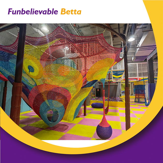 Bettaplay niños escalando el arco iris grochet -twulbing net patio de recreo en la venta de interior