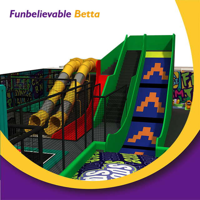 Centro de entretenimiento familiar interior de nuevo dise&ntilde;o Bettaplay de 650㎡ con muro de escalada en el parque de trampolines y campo Ninjia