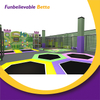 Equipo de juegos interior personalizado Bettaplay de 750 m2 con parque de trampolines y campo Ninja