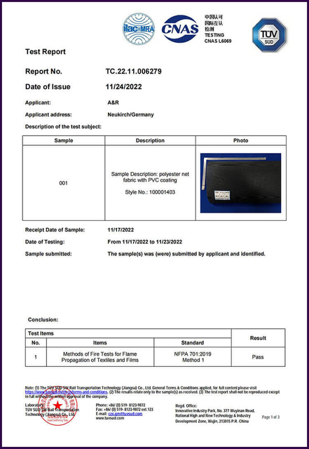 Отчет об огнестойкости поверхности банджи (заголовок без Pokiddo)
