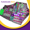 Diapositiva interior del patio del equipo suave del juego del parque interactivo de los ni&ntilde;os comerciales de 1880 metros cuadrados