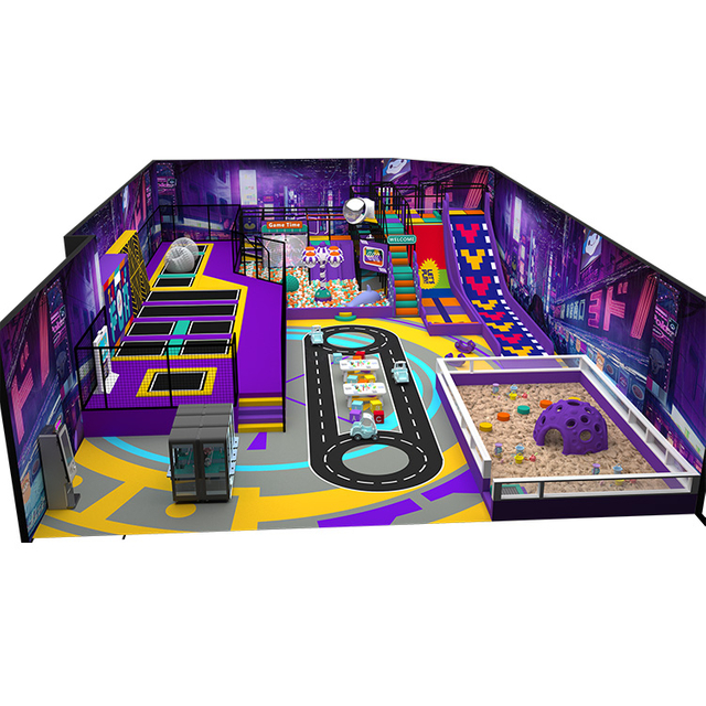 BetTaplay 600 metros cuadrados Equipo de parque inferior para niños Parques de trampolín suaves Piscina de la bola de la bola Comerciales Compensadores Parques de diversiones