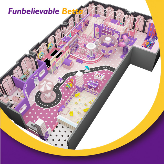 ألعاب اللعب الداخلية للأطفال من Bettaplay بمساحة 500 متر مربع، معدات ملعب بلاستيكية من Naughty Castle