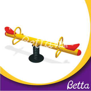Custom made kindergarten outdoor playground metal kids 2-in-1 seesaw