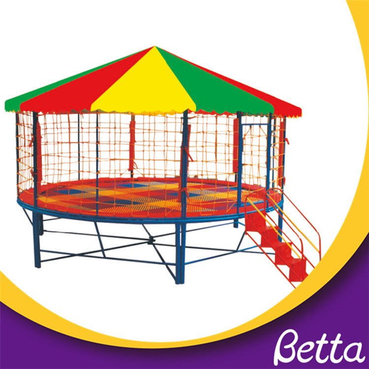 Peafowl shape mall size kids indoor trampoline park for home 