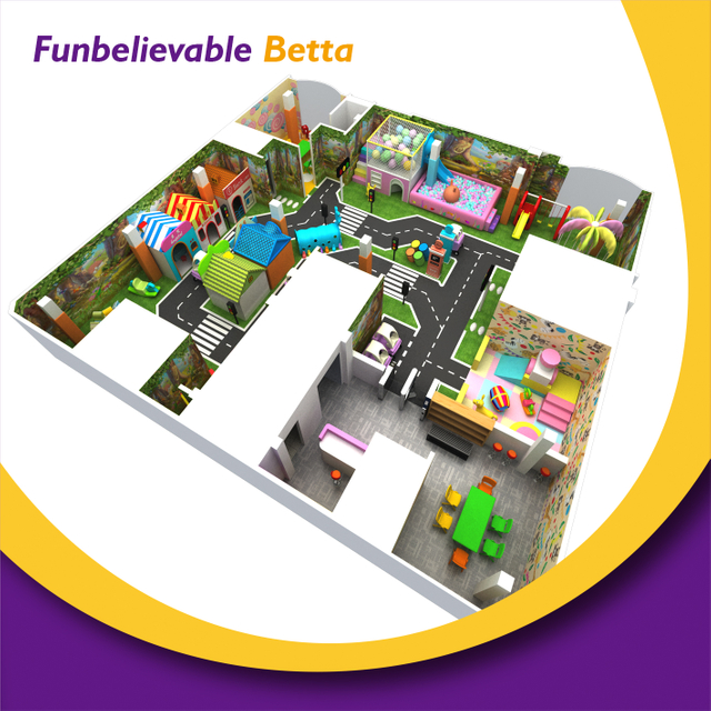 Bettaplay детское мягкое игровое оборудование для помещений, небольшой батут для помещений с каруселью