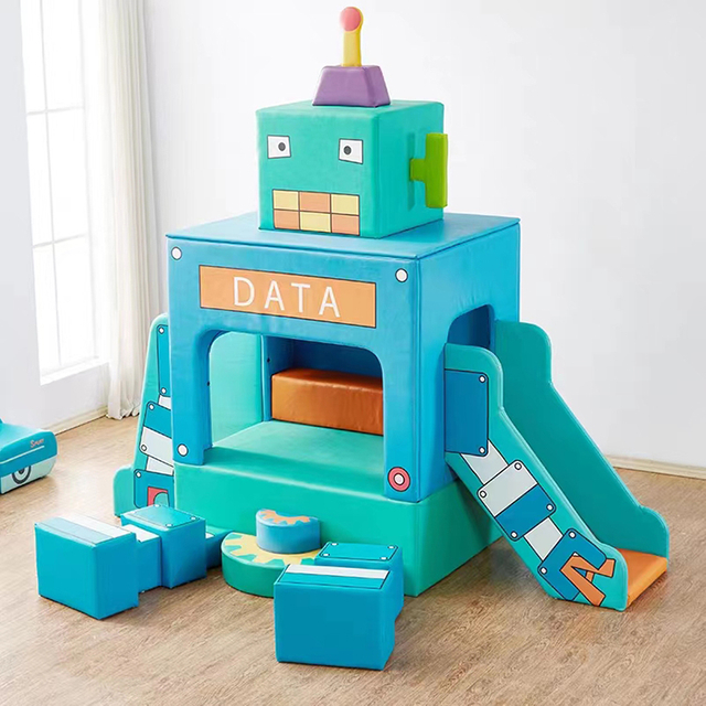 Bettaplay Soft Play Robort Slide Climb para ni&ntilde;os Los ni&ntilde;os juegan en interiores en venta Nuevo dise&ntilde;o