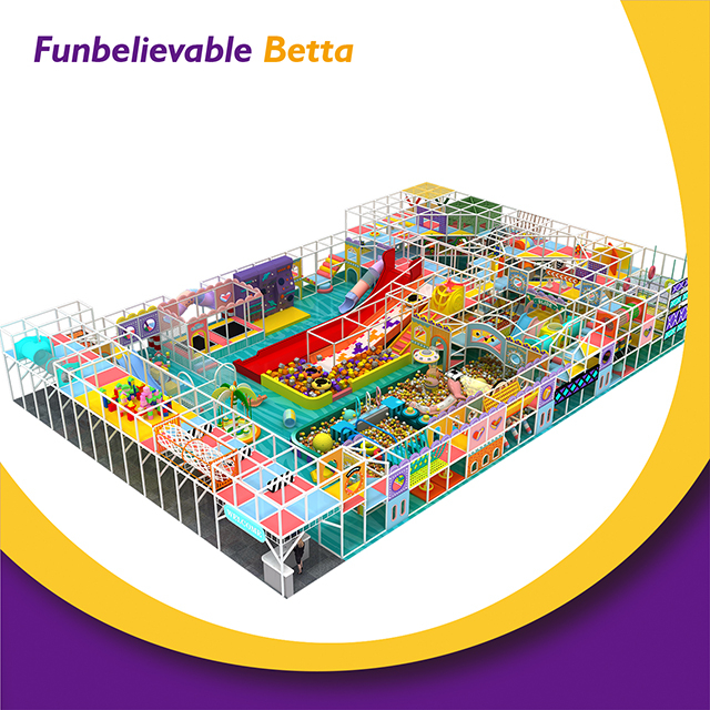 مركز تسوق Bettaplay مركز تسوق معدات منطقة اللعب ملعب داخلي تجاري بمساحة 600 متر مربع هيكل لعب ناعم