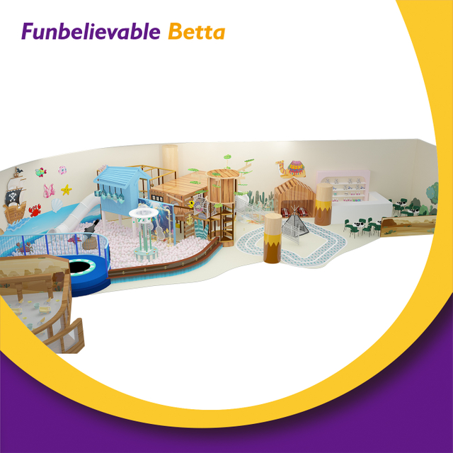 Bettaplay 200sqm Treehouse Jungle Theme Kids Maze داخلي لعب لين معدات منطقة اللعب التجارية ملعب ترفيهي داخلي 