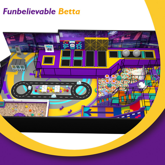 مرافق مدينة الملاهي Bettaplay بمساحة 600 متر مربع، معدات ملاعب داخلية ناعمة للأطفال 