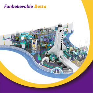 Bettaplay 500SQM Dise&ntilde;o Especial Avi&oacute;n Astronauta Tema Espacial Parque Trampol&iacute;n Castillo Travieso para Ni&ntilde;os
