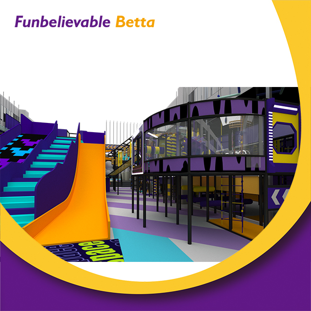 Bettaplay Franchise Store 1200SQM ملعب داخلي ممتع منزلق كبير ترامبولين متنزه